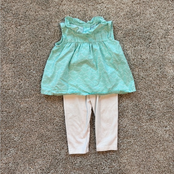 Gymboree Baby Girl Sleeveless Top & Leggings Set – Size 12 Months - Picture 2 of 10
